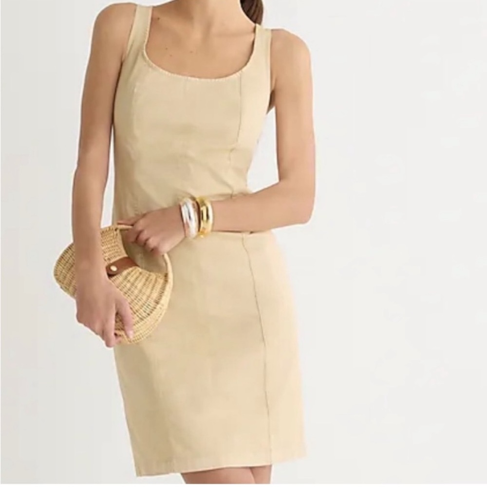 FITTED LIGHTWEIGHT CHINO DRESS jcrew